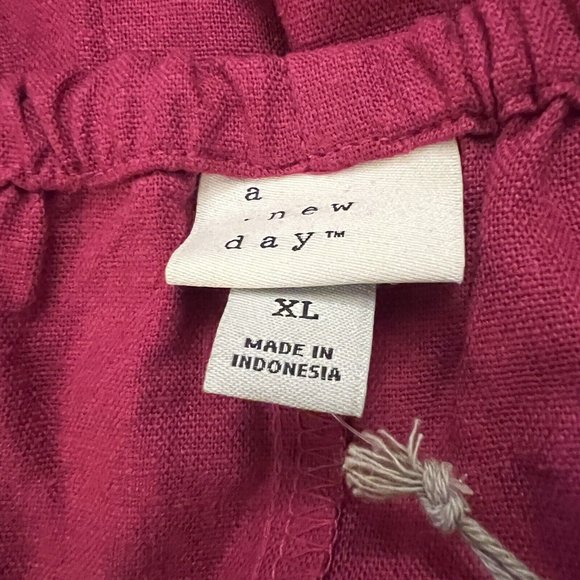 NWT A New Day Magenta Easy Linen Tank Midi Sundress Relaxed Fit Size XL - Picture 2 of 6
